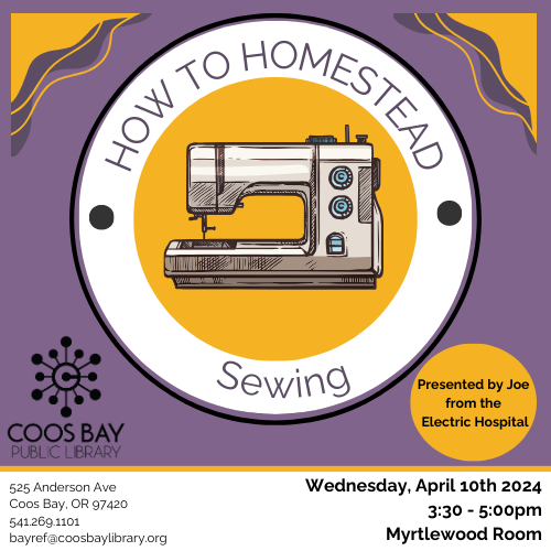 How to Homestead with picture of sewing machine