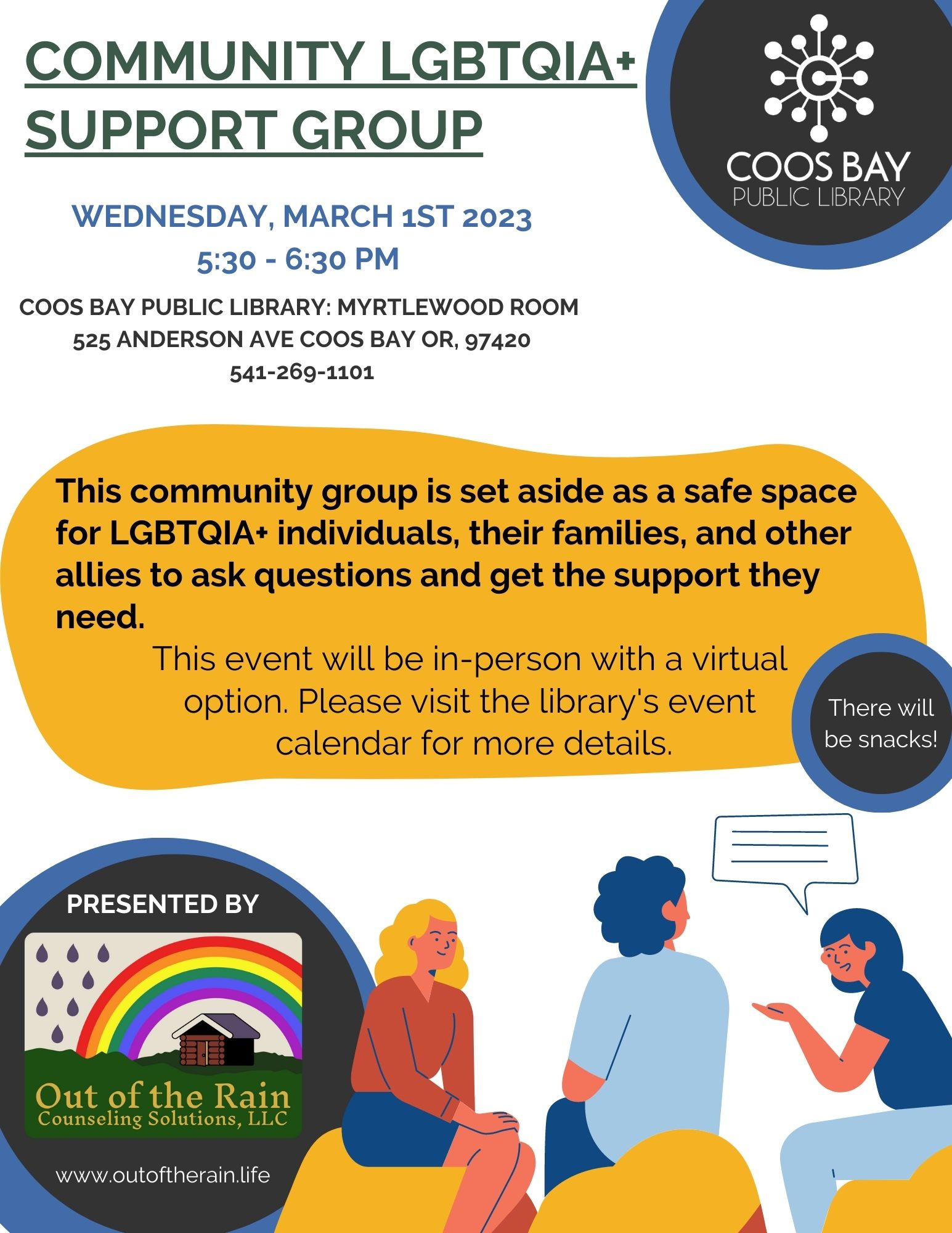 Community LGBTQIA+ Support Group Poster