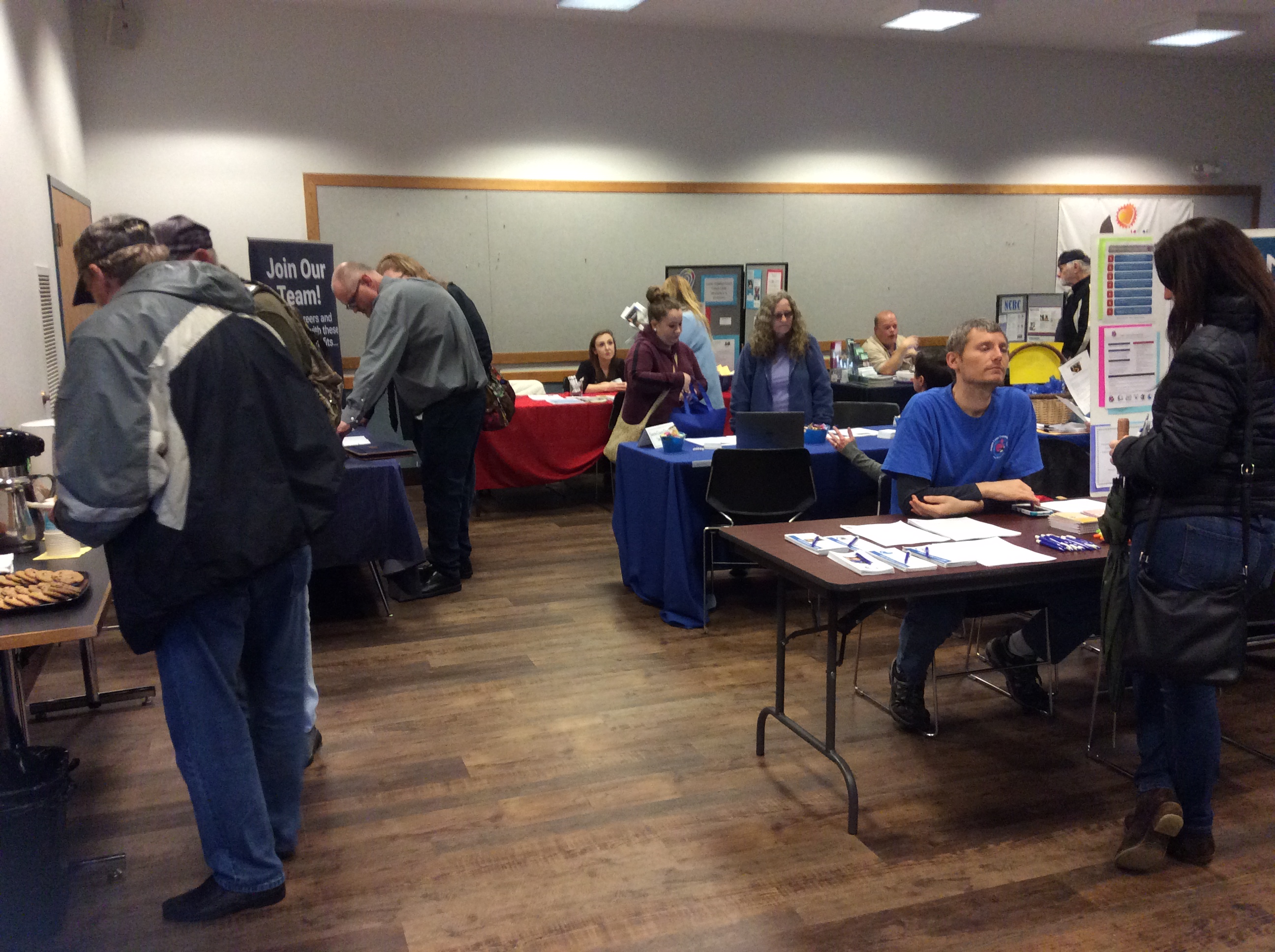 Picture of employers and job seekers at previous CBPL Job Fair