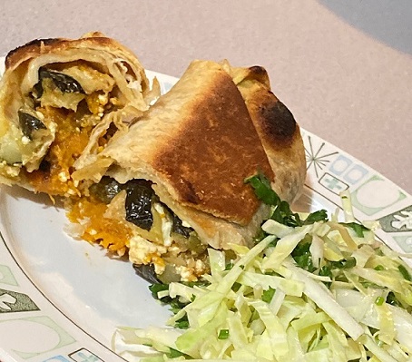 Josies chimichanga and slaw