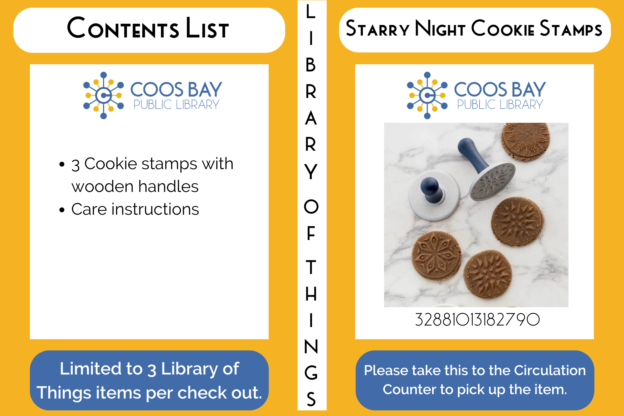 Cookie stamps with starburst patterns.