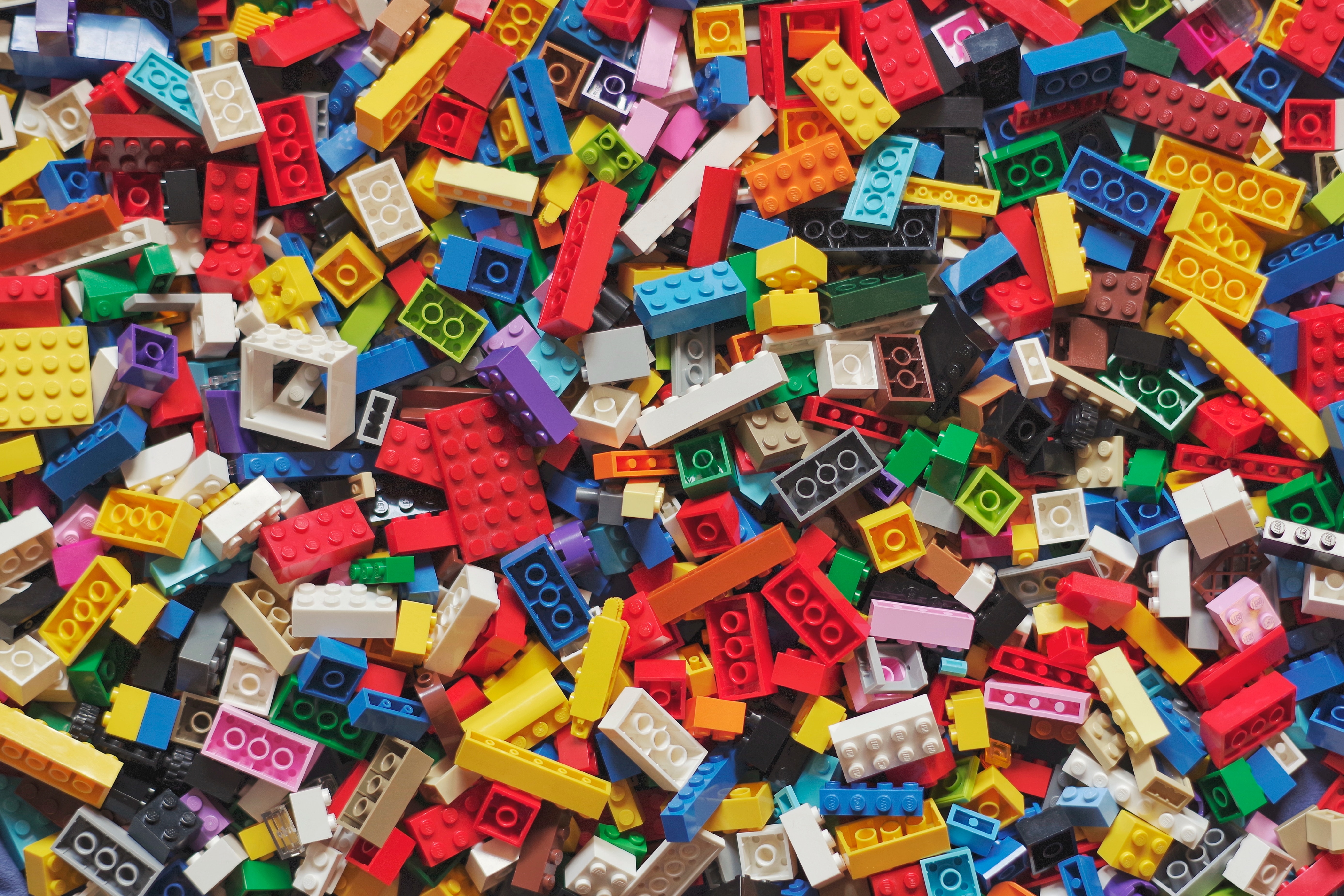 Rainbow colored LEGO