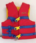 Red youth ski life jacket