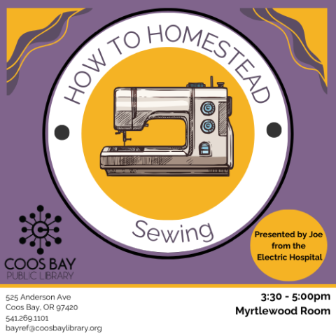 How to Homestead with picture of sewing machine
