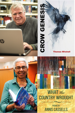 Pics of Tom and Annis next to pics of their latest books