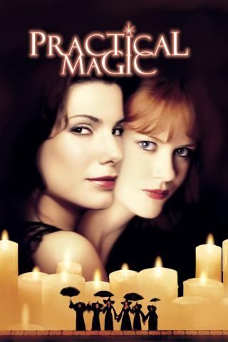 Two women from the shoulder up are half turned towards the front and fill up the top two thirds of the cover. Along the bottom of the cover there are a row of candles.