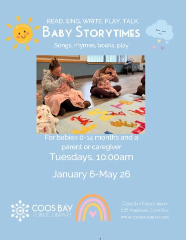 Baby Storytime Tuesdays at 10:00am