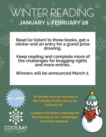 Winter Reading 2026 January 1-February 28, All Ages