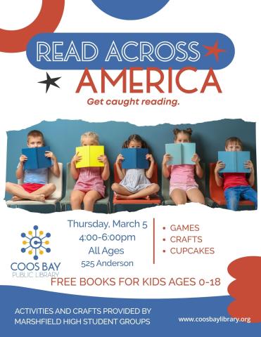 Read Across America March 5 4-6pm All Ages Games, Activities, Books