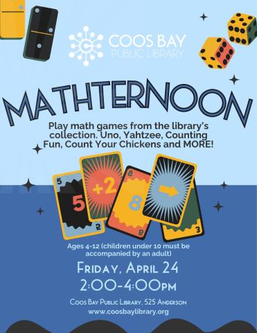 Matherternoon April 24 2-4pm