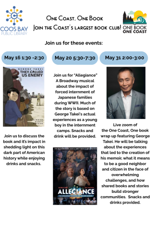 join us to discuss the One Coast, One Book selection, They Called Us Enemy by George Takei