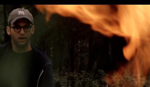 Picture of man surrounded by flames