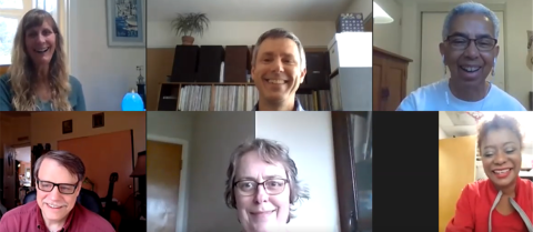 Picture from Zoom recording of recent Spanglish group meeting