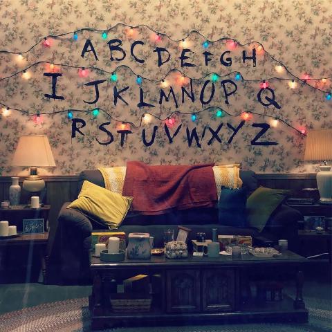 Alphabet with Christmas Lights