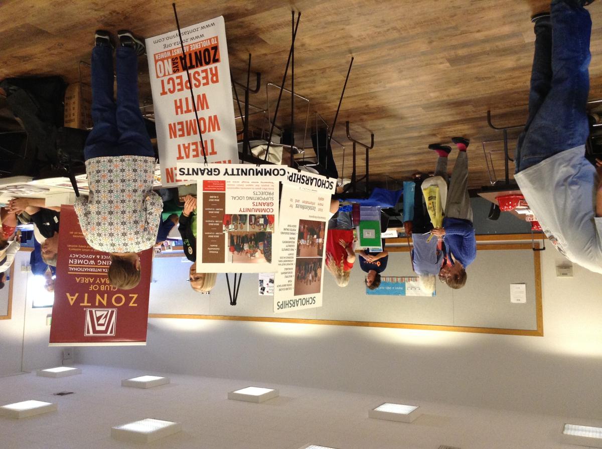 Picture from previous fair, Zonta table and attendees