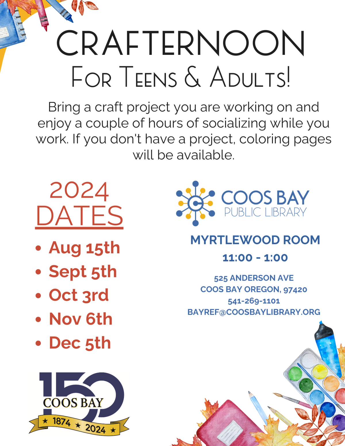 Crafternoon Calendar