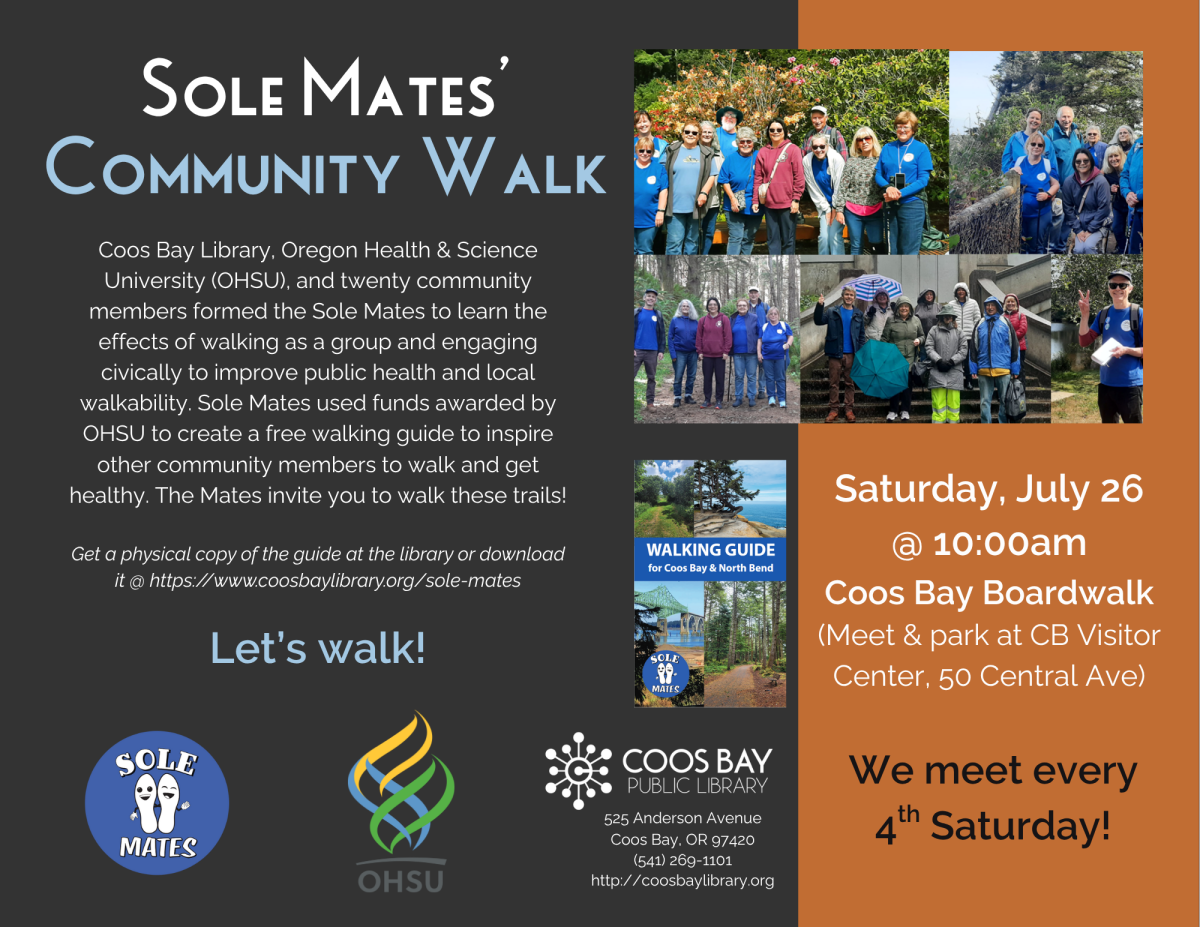 Event flyer w/pics of Sole Mates, cover of guide. Includes info about where and when