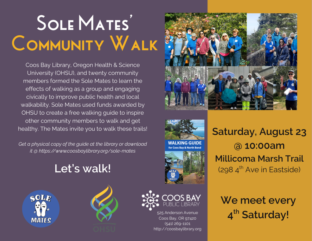 Event flyer w/pics of Sole Mates, cover of guide. Includes info about where and when