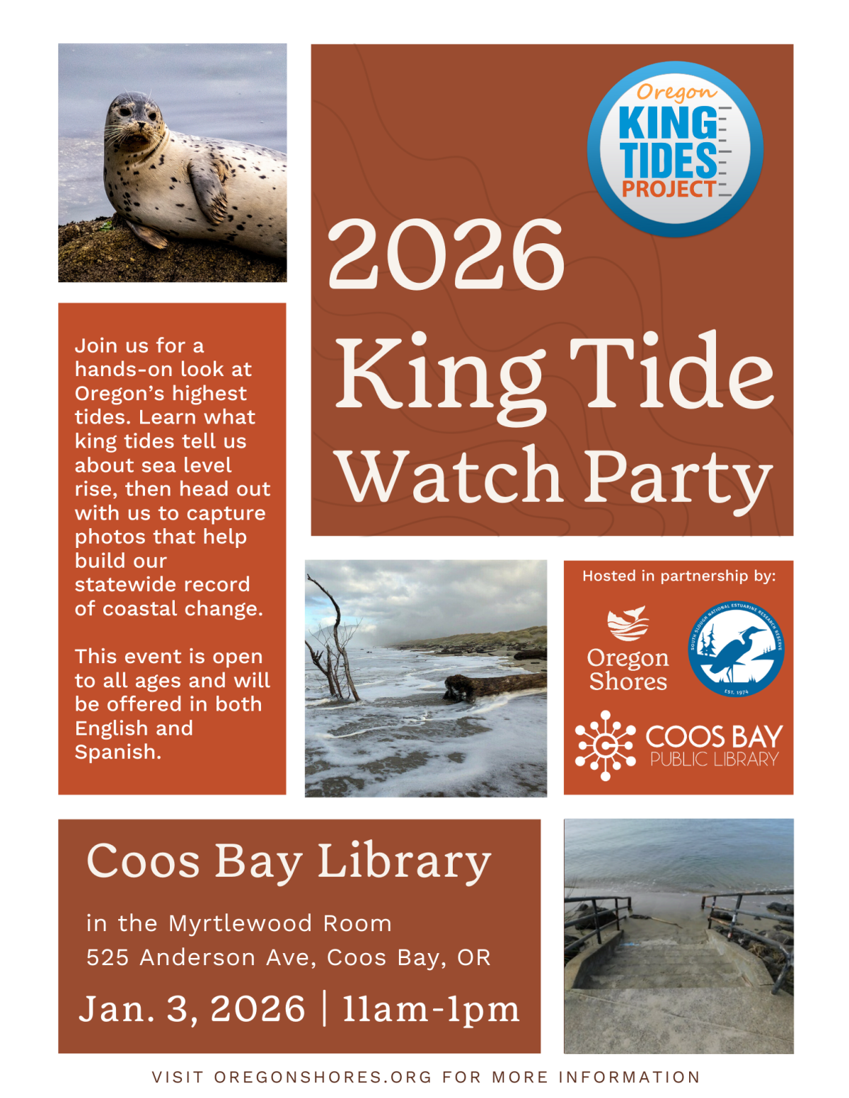 King Tide Program Saturday January 3 from 11:00am-1:00pm