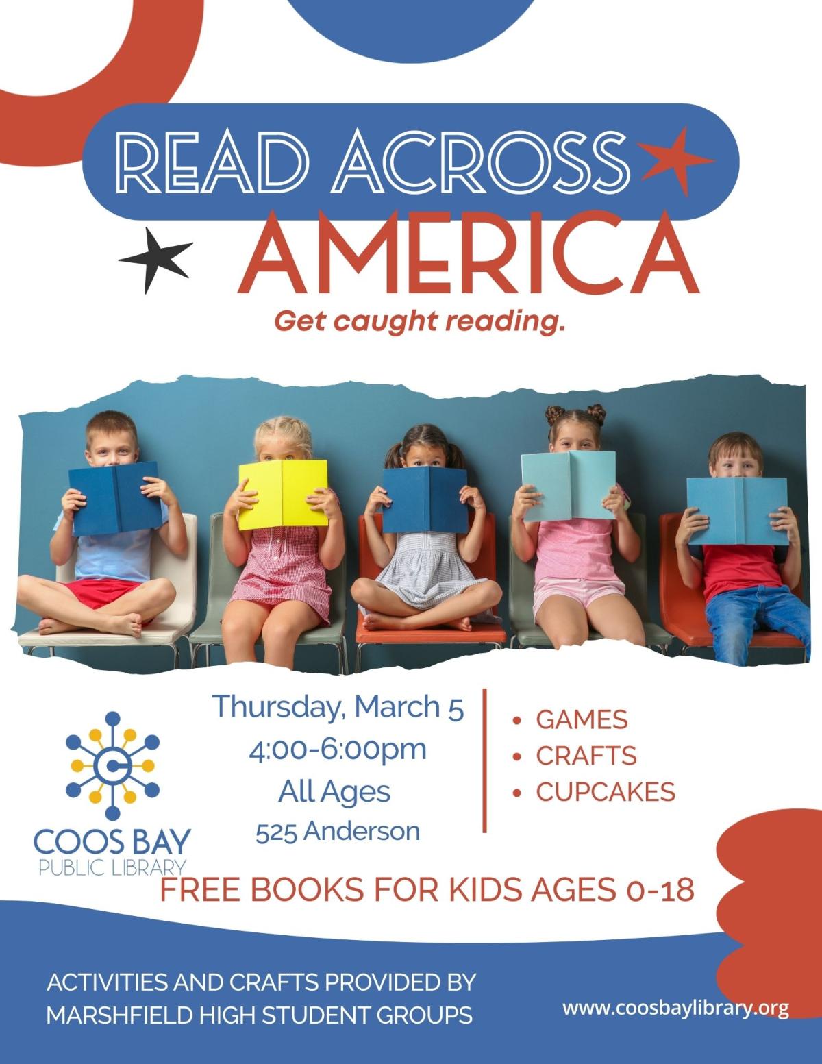 Read Across America March 5 4-6pm All Ages Games, Activities, Books