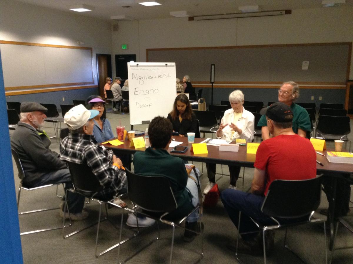 Picture odf Spanglish! group conversing