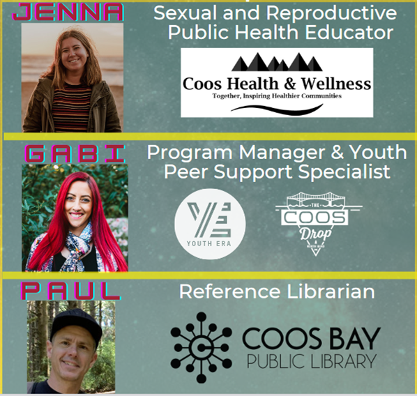 Headshots of Jenna, Gabi, and Paul accompanied by titles and logos